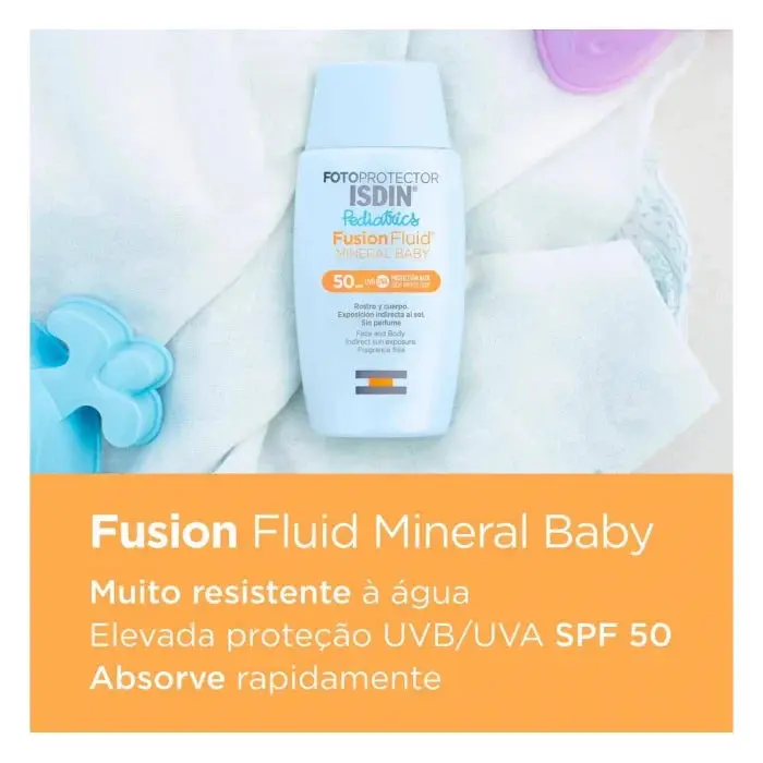 Isdin Fotoprotector Fusion Fluid Mineral Baby Pediatrics FPS 50 Fluido Solar 50ml - Imagem 3