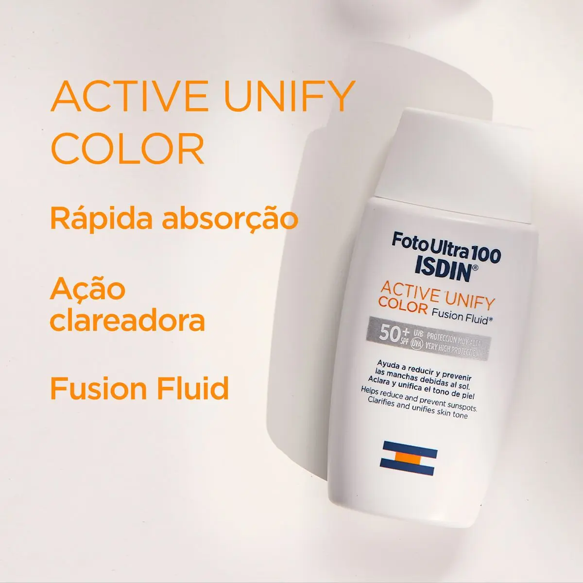 Protetor Solar e Clareador Facial ISDIN Active Unify FPS 99 com cor - 50ml - Imagem 2